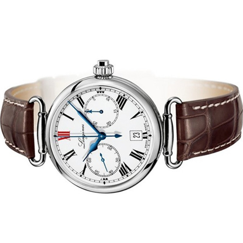 浪琴longines瑞士经典复刻男表l27764213运动多功能表罗马表盘自动