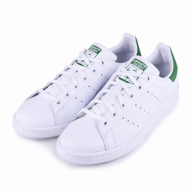 adidas三叶草阿迪达斯女鞋史密斯绿尾休闲鞋小白鞋m20605