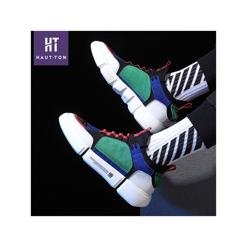 皓顿（HAUT TON）男鞋时尚休闲鞋新品潮流透气运动跑步鞋 9383YD099