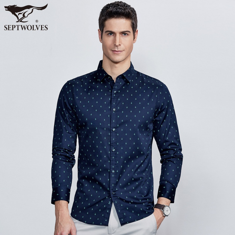 七匹狼长袖衬衫男士商务休闲方领衬衣春季新款男式上衣男装衣服视频