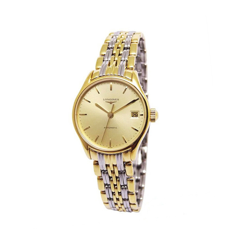 浪琴longines手表律雅系列自动机械女表l43602327机械表女士金属表带