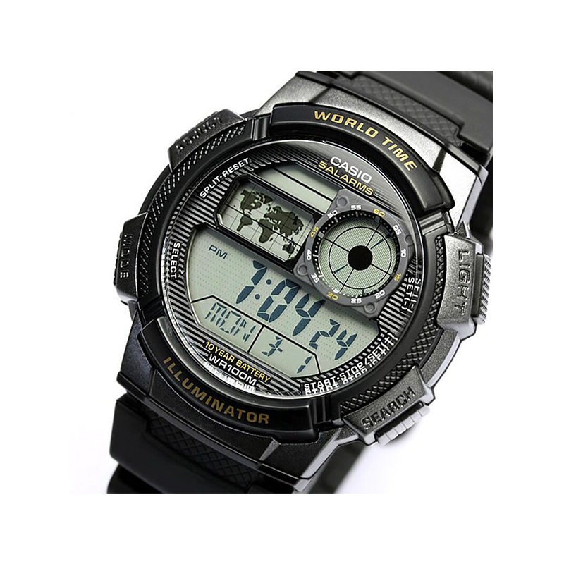 CASIO卡西欧 石英表 男 日韩品牌商务休闲石英男士手表AE-1000W-1A