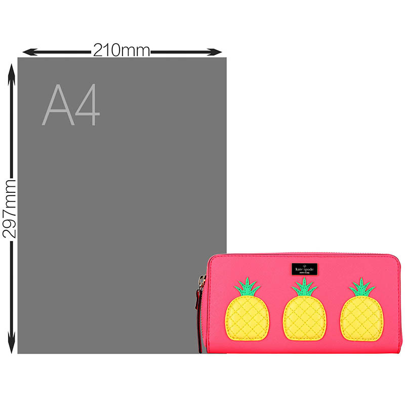 Kate Spade 凯特·丝蓓 奢侈品 女款亮粉色皮质长款钱包钱夹 WLRU2885 761