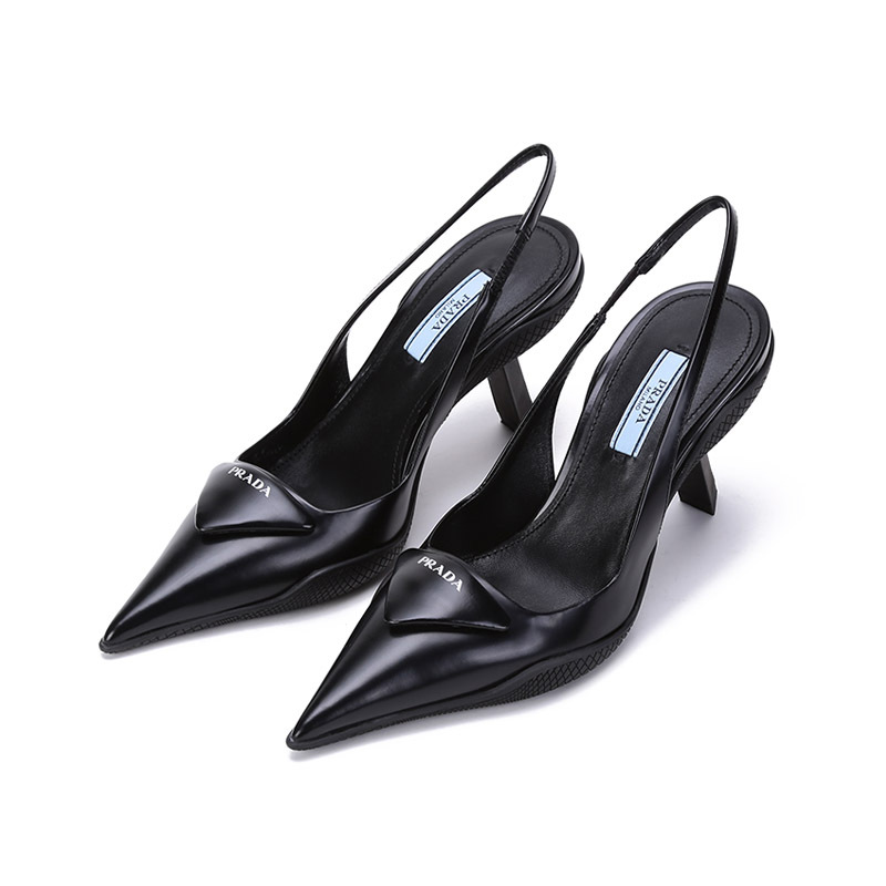 prada普拉达女士皮革尖头高跟凉鞋1i565m055