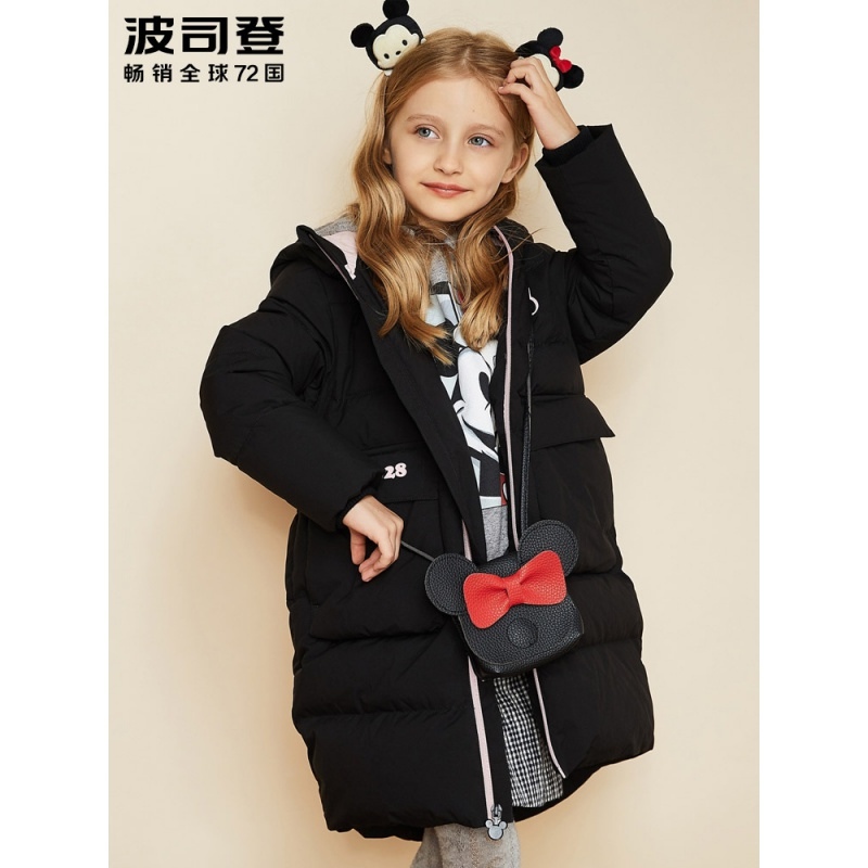 波司登童装2018儿童迪士尼合作款米奇耳朵造型羽绒服