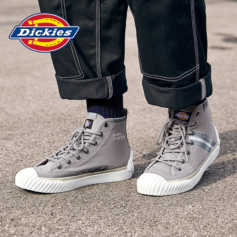 Dickies男鞋春秋季新款高帮帆布鞋男潮流韩版板鞋百搭透气休闲鞋193M50LXS8A