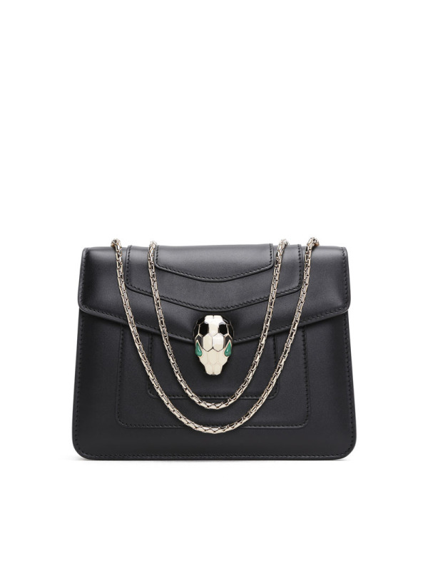 BVLGARI/宝格丽 女包镶饰扣环单肩蛇头包 34559