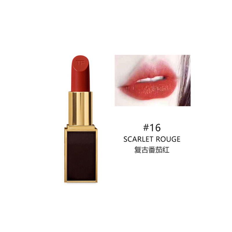 [专柜正品 顺丰速运]TF黑金黑管 口红 #16番茄红SCARLET ROUGE 3g(滋润)