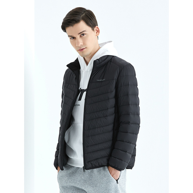 坦博尔新款男短款立领轻薄羽绒服男装轻羽绒商场同款外套ta200223