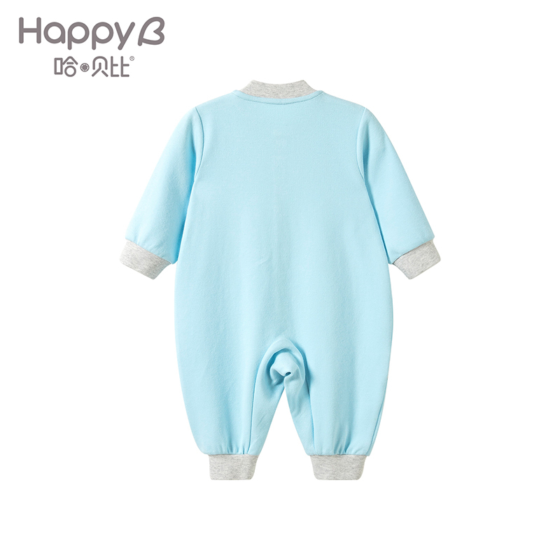 哈贝比（happyB）婴儿连体衣宝宝秋季爬服纯棉柔软衣服新生儿透气秋装哈衣