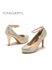 菲伯丽尔FondberylPU尖头高跟套脚水钻单鞋女 FB41118911