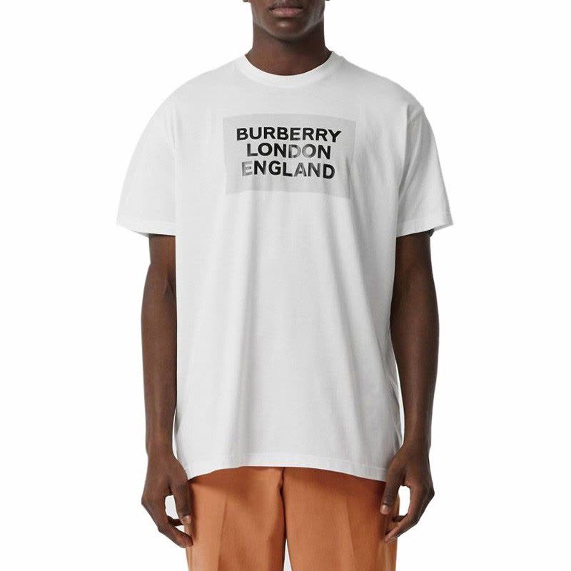 博柏利BURBERRY T恤 字母徽标棉质 男士T恤短袖 4558765图片