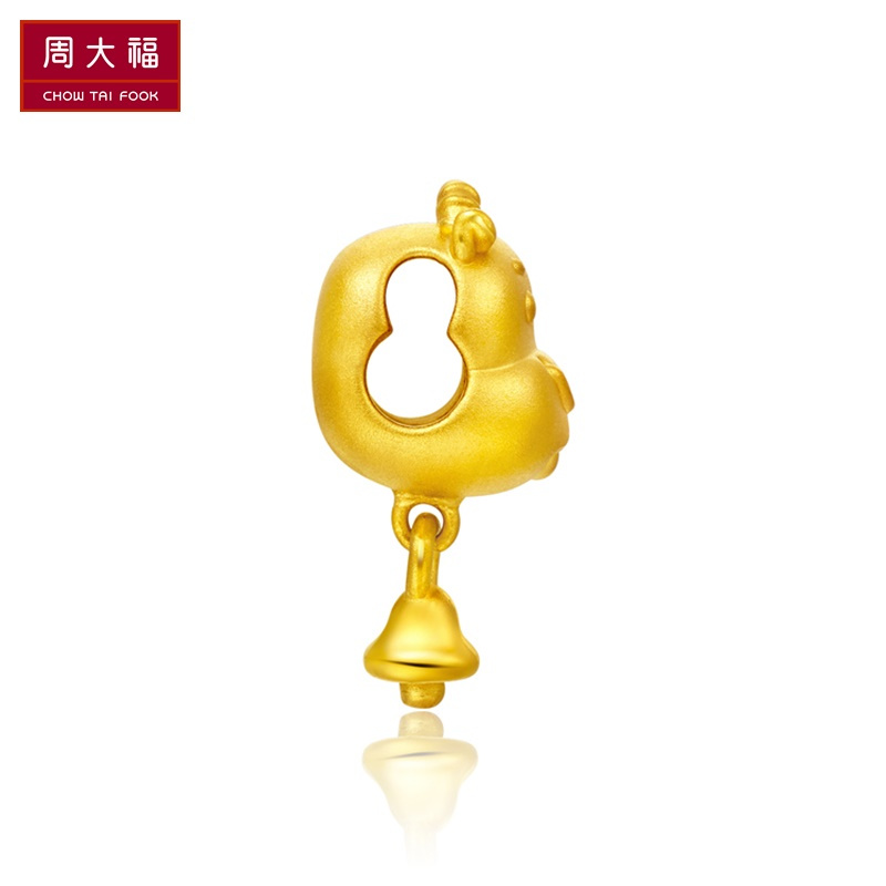 周大福首饰十二生肖转运珠足金黄金坠R多款