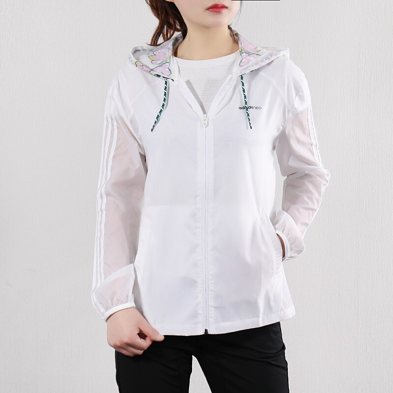 阿迪达斯（adidas）女款休闲跑步健身皮肤风衣外套EJ7090/DY8641