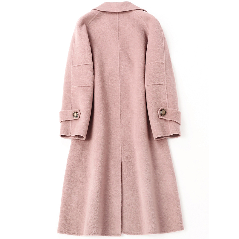 憨厚皇后2019海宁春季新款羊毛呢子大衣女士长款双面毛呢韩版外套
