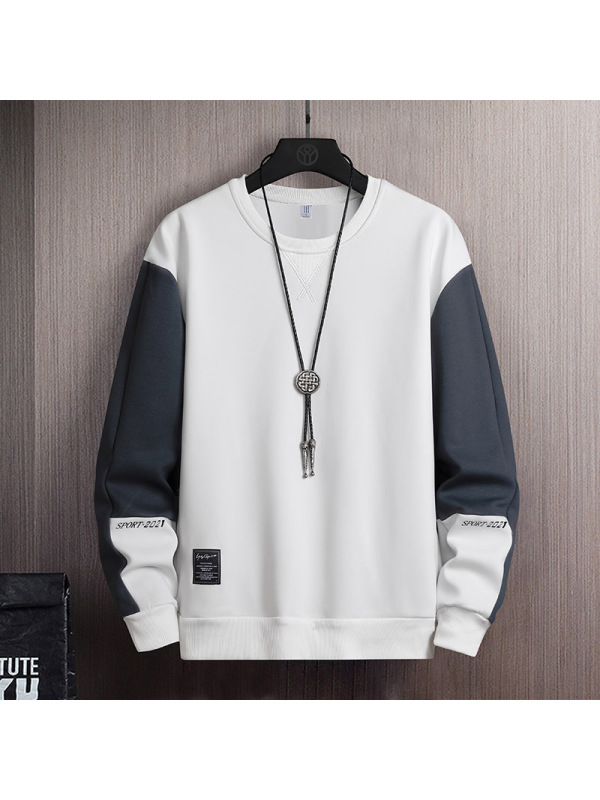 圆领卫衣男春秋季新款美式潮牌宽松港风潮ins韩版春装长袖男外套