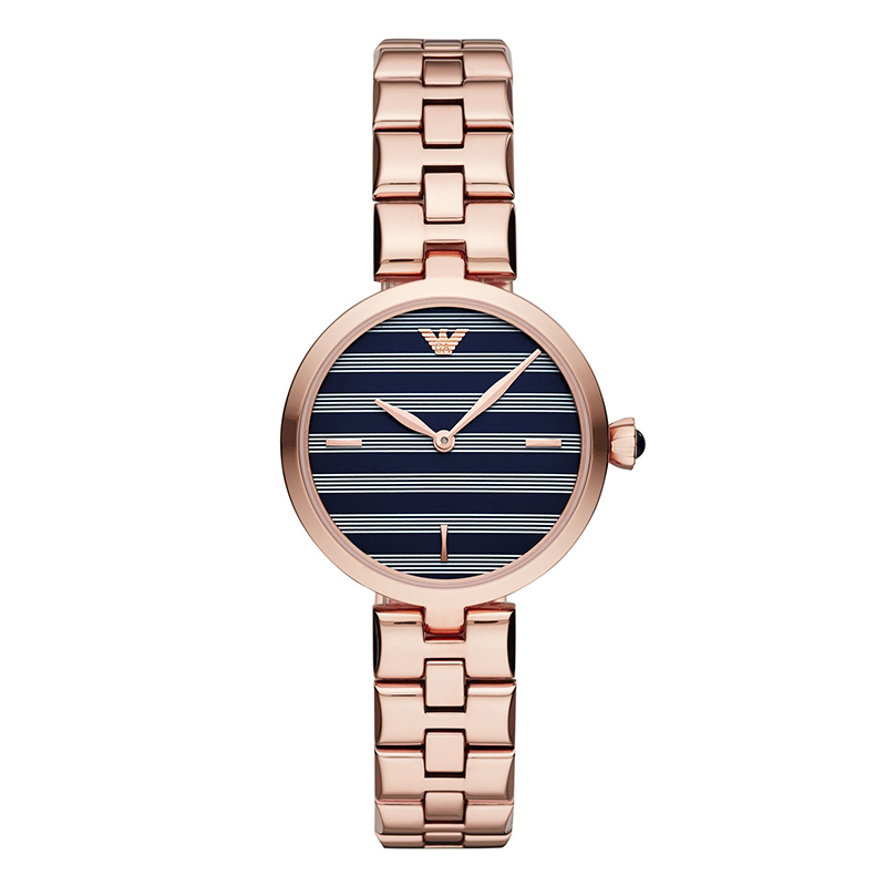 emporioarmani阿玛尼手表满天星系列百搭时尚女士石英腕表休闲条纹ar1