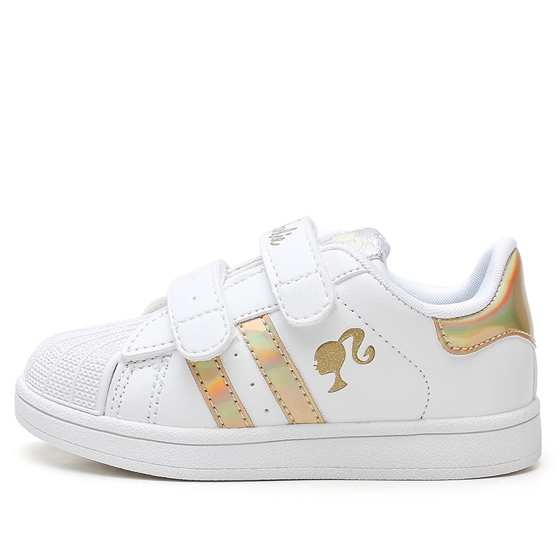 芭比童鞋女童小白鞋2019春秋款百搭运动鞋儿童鞋子公主网面透气夏