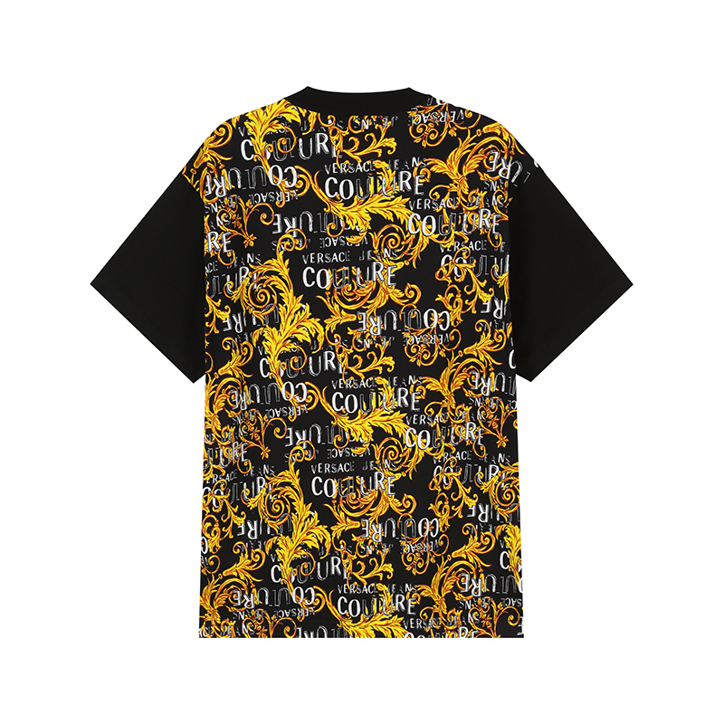 范思哲 versace jeans couture 男士棉质圆领短袖t恤74gah6r0 js161
