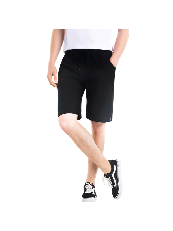 三枪短裤男式休闲五分裤紧裤瓦楞条男家居裤纯色简约50326b9