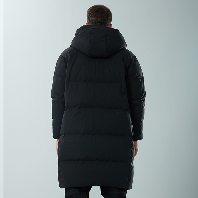 坦博尔羽绒服男中长款2019秋冬新品时尚都市连帽保暖外套 TA18795