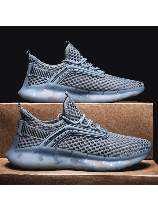 Ceba夏季休闲简约爆米花底椰子鞋2021网面透气男士跑步鞋休闲运动男鞋