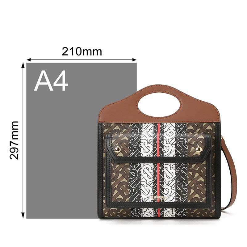 BURBERRY 博柏利 Pocket 单肩包 斜挎包 手提包 通勤手拎迷你 TB标识TB LOGO织物8019365图片