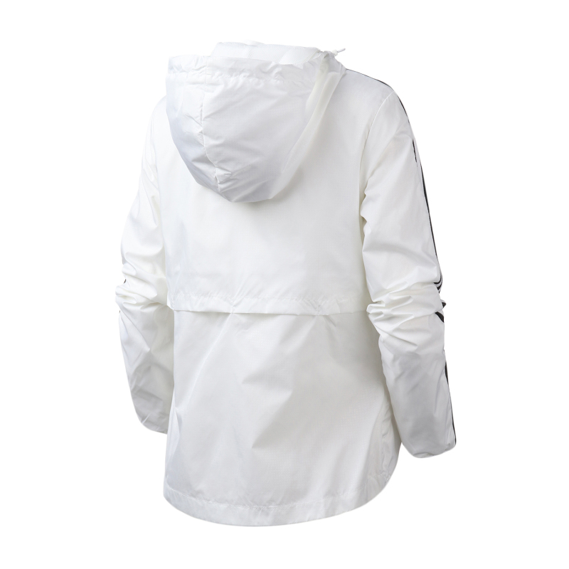 阿迪达斯女服外套夹克连帽防风跑步休闲运动服EH3901