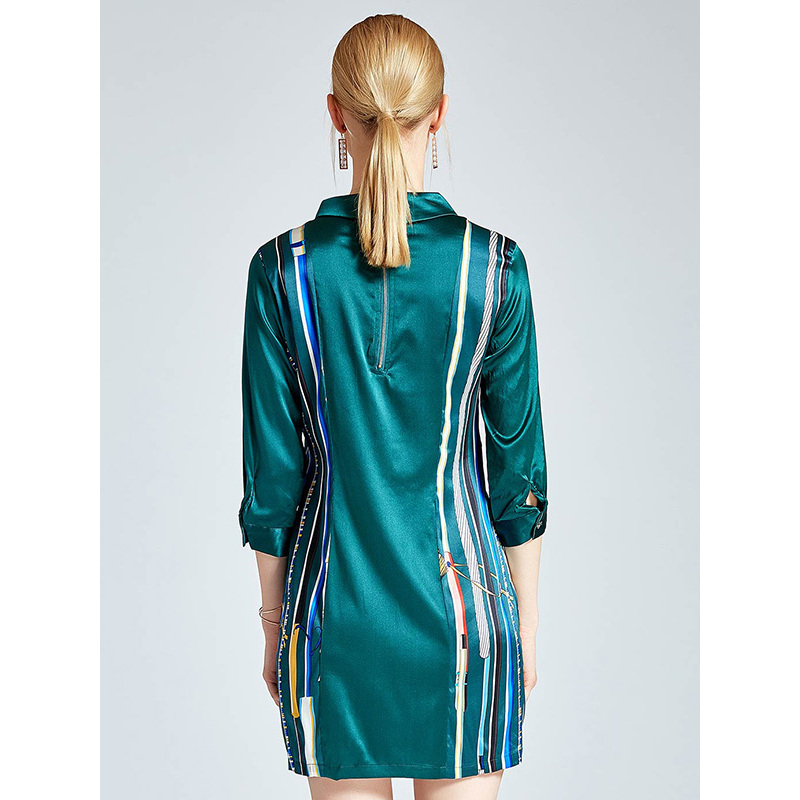 tyj400lv复古时尚真丝连衣裙