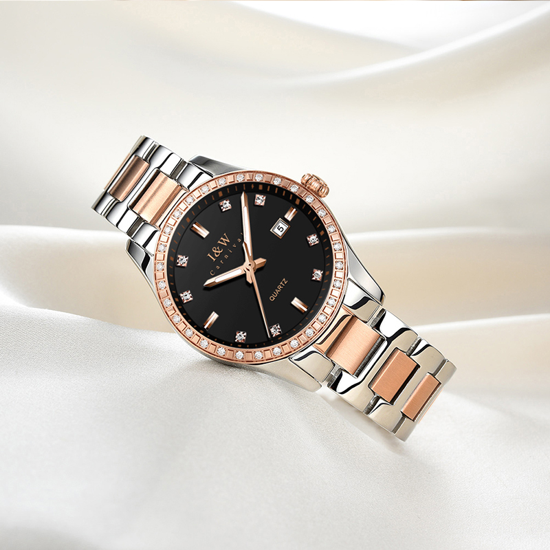 iwcarnivalhwguoji爱沃驰手表女款防水石英表贝母水钻女表学生