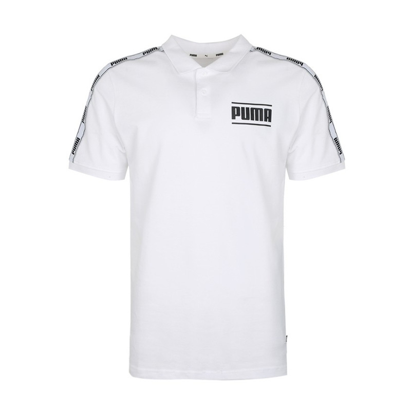 彪马男装2019夏季新款运动休闲T恤翻领POLO衫串标短袖845058-02