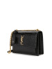 圣罗兰 YSL SUNSET 口盖包中号 字母LOGO鳄鱼纹442906金链 女士斜挎单肩包