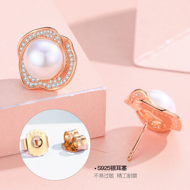 佰色传情珍珠耳环女气质明星复古纯银耳饰欧美夸张大牌耳坠