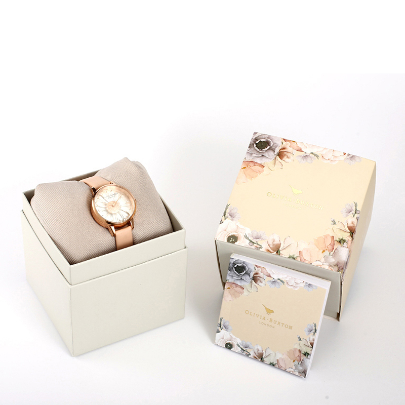 OLIVIABURTON腕表 女士石英表 罗马浮雕刻度时尚清新女士圆盘皮带女表OB16MV58