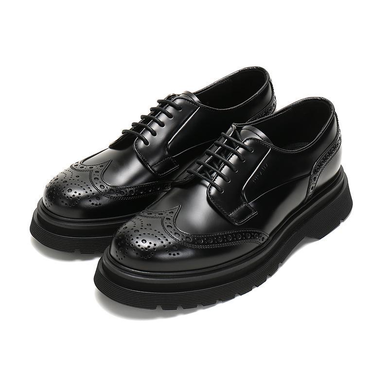 prada普拉达男士牛皮德比鞋2ee307b4l