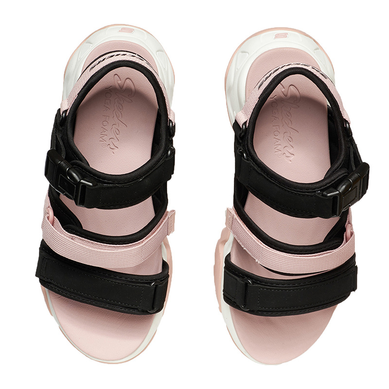 Skechers斯凯奇女鞋新款休闲魔术贴凉鞋户外沙滩凉拖鞋66666302