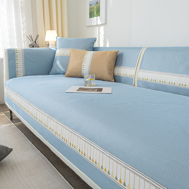 threesons北欧冰丝沙发垫夏季夏天防滑凉席垫坐垫子四季通用皮