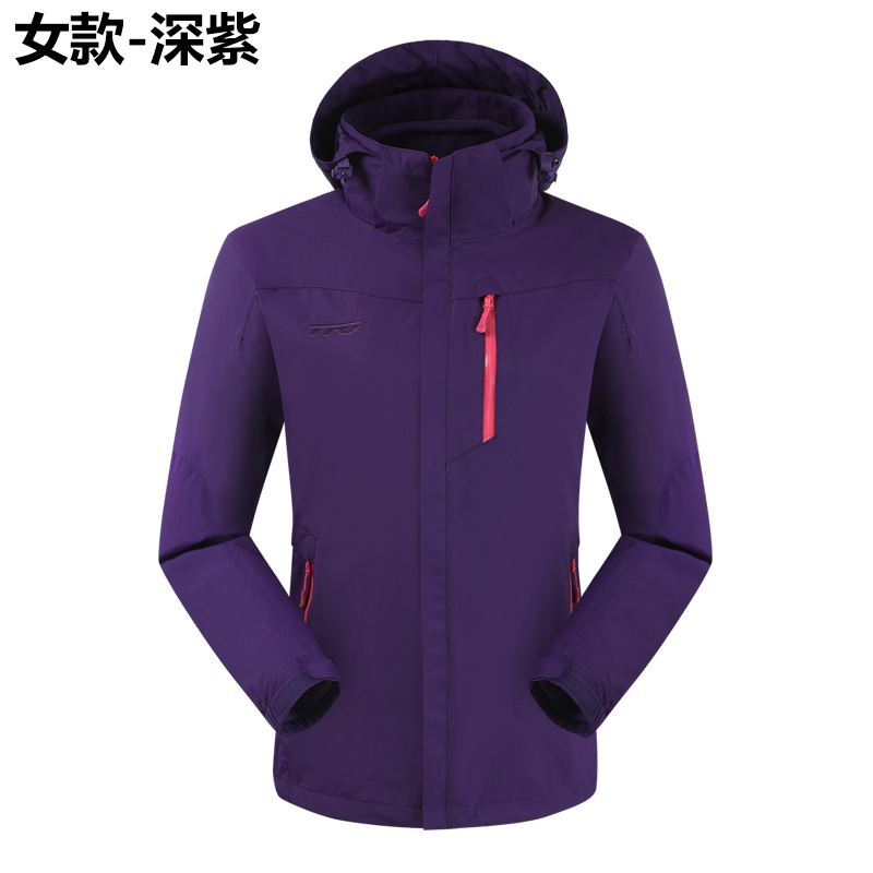 Thefirstoutdoor户外冲锋衣三合一男女款冲锋衣防水防风透气登山服 抓绒两件套