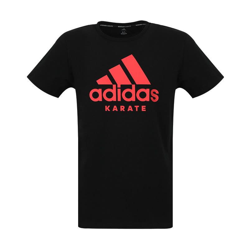 阿迪达斯跆拳道adidas休闲男装圆领运动短袖速干跑步T恤ADICTK-BKR-1图片