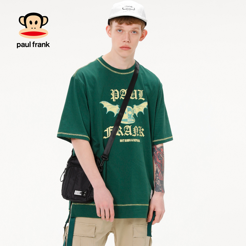 Paul Frank/大嘴猴夏季新款短袖T恤男特色印花上衣宽松街头G
