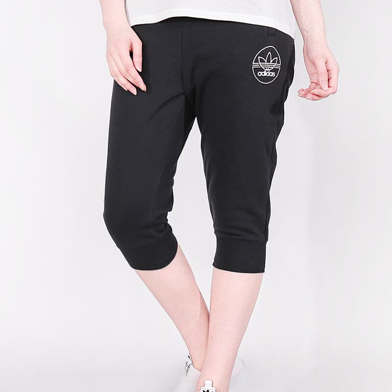 Adidas阿迪达斯三叶草女裤夏季休闲七分裤透气运动裤BR7881图片