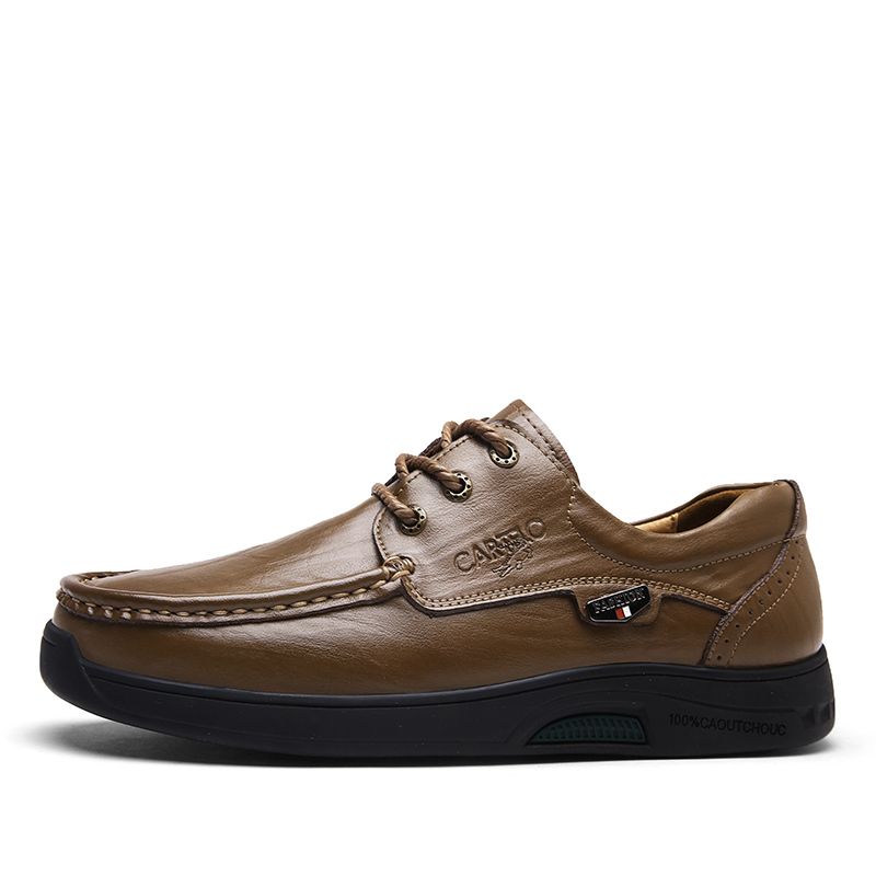 卡帝乐鳄鱼2018新款男士商务休闲皮鞋中年爸爸鞋时尚男鞋kdlbcs06