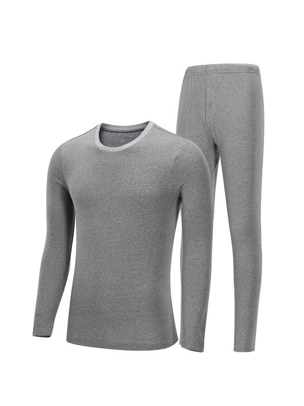 HLA海澜之家保暖内衣套装秋冬贴身基础棉毛衫男HUTAJ3R018A