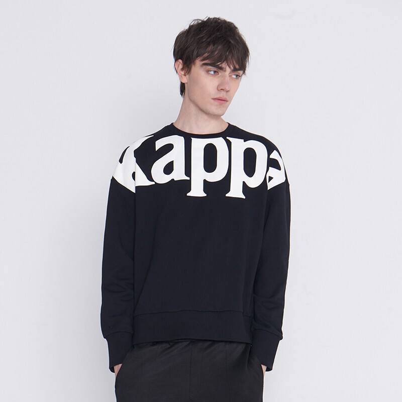 卡帕kappa运动男款卫衣套头衫休闲圆领长袖外套k0912wt39d