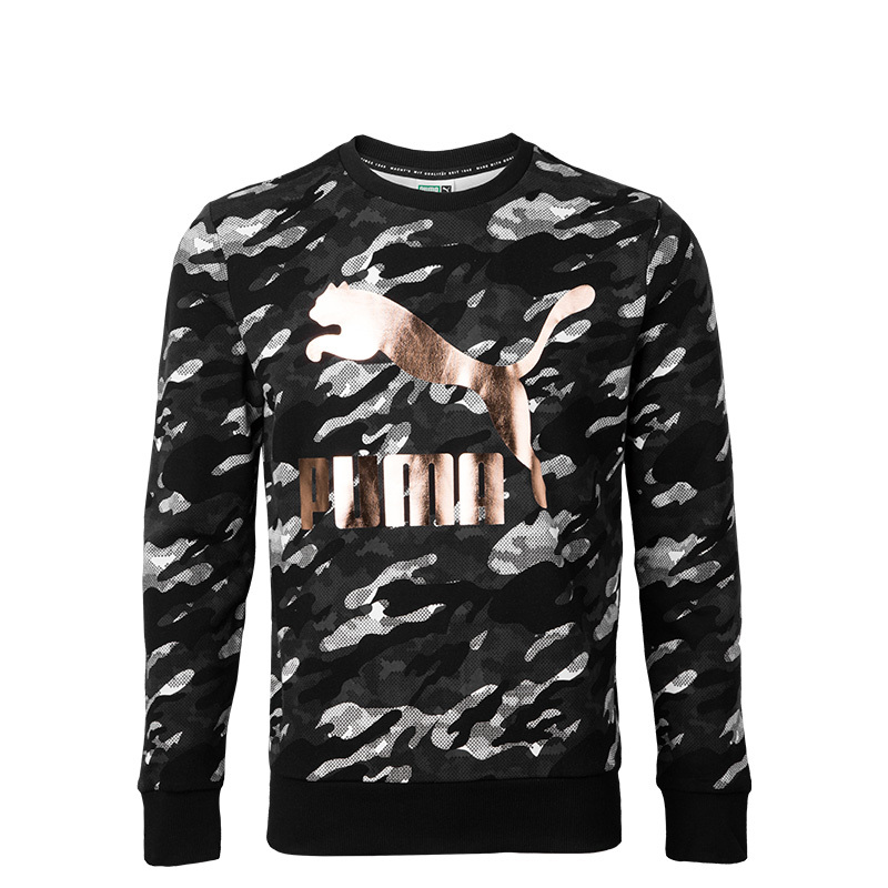 puma彪马2019春季男子运动休闲套头衫圆领舒适透气卫衣运动服579041