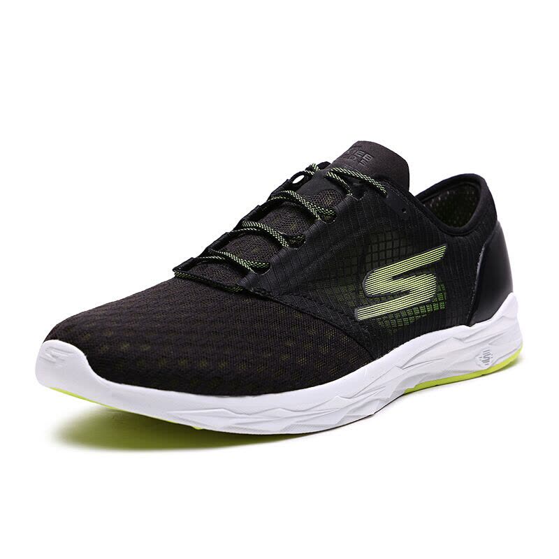 Skechers斯凯奇男鞋男鞋新款速度跑步跑鞋轻质缓震运动鞋55215-BKLM图片