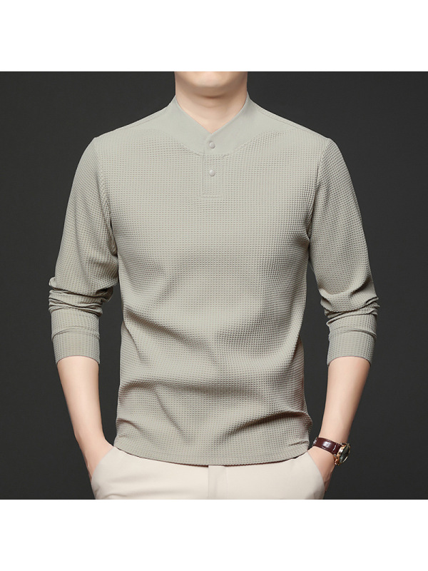 同款经典亨利领男士卫衣秋季新款舒适透气长袖打底衫男
