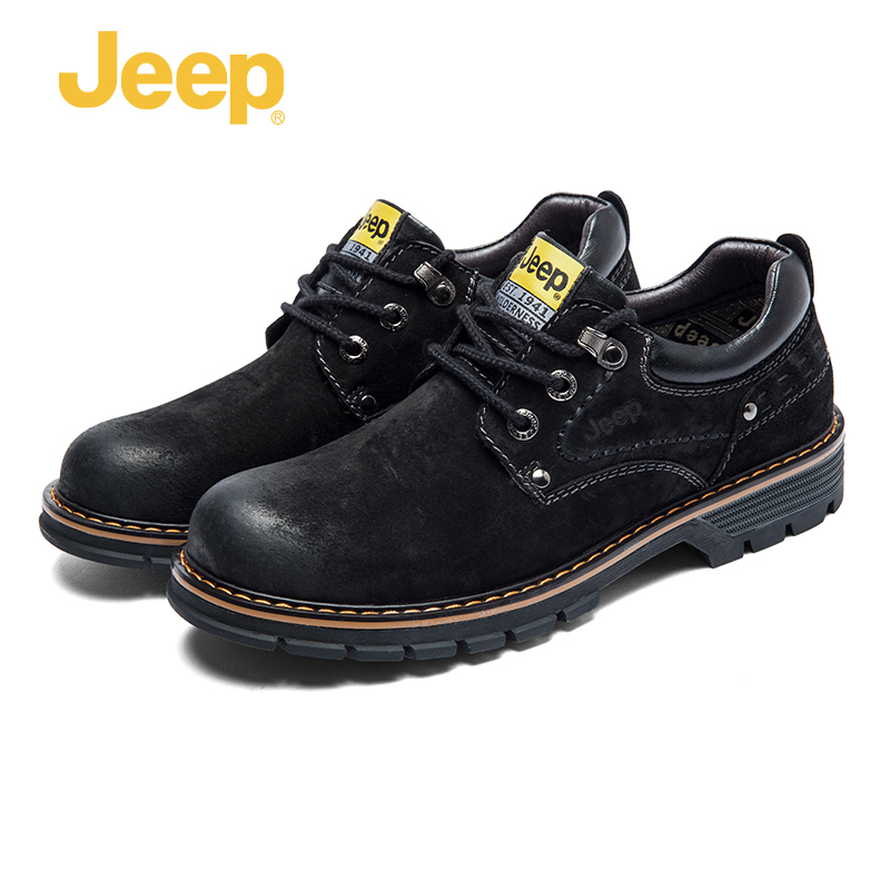 JEEP/吉普男鞋 新款英伦工装鞋男子 时尚休闲百搭户外休闲鞋低帮工装鞋大头鞋男鞋