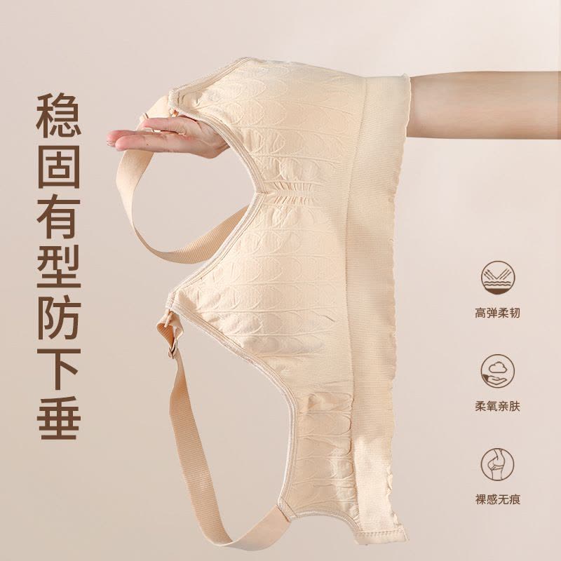 新款高端孕妇前开扣大码哺乳文胸喂奶大罩杯聚拢防下垂哺乳内衣薄图片