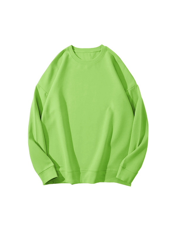 纯色加绒卫衣女秋冬韩版宽松休闲上衣T恤女学生情侣装外套打底衫